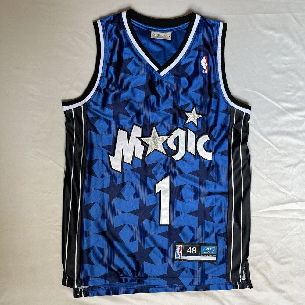 VTG Reebok NBA Orlando Magic Tracy McGrady Authentic Jersey Sz 48 Y2K 00s #1